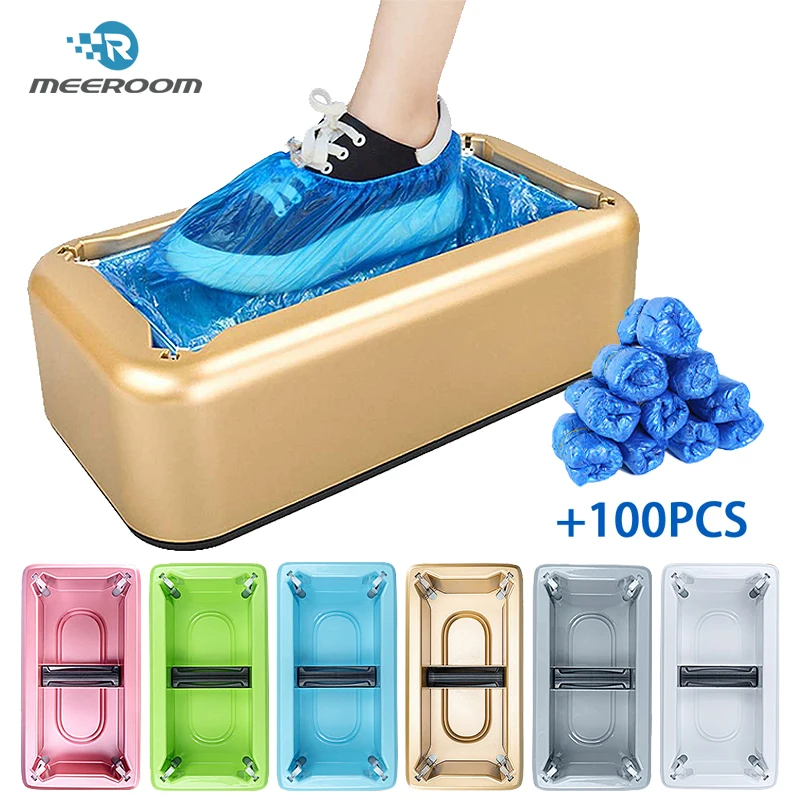 Automatic Shoe Cover Machine Smart Overshoes Dispenser T Buckle Shoe Cover Disposable PE Waterproof for Rainy Floor Clean Indoor