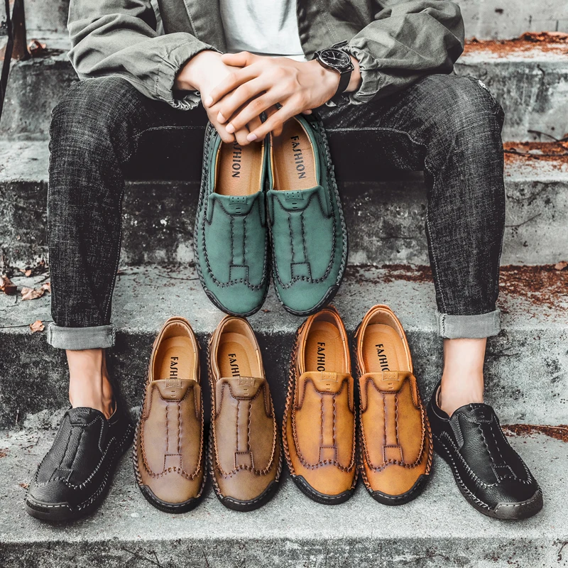 

Classic Men'S Casual Shoes outdoor fashion Men's Casual Shoes slip on Sneakers For Men Flats Walking Shoes Leather Men Shoes