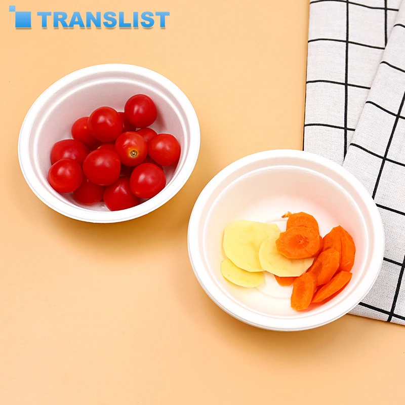 

10pcs Disposable Green Paper Bowls Environmentally Friendly Waterproof Tableware Kitchen Supplies E2S