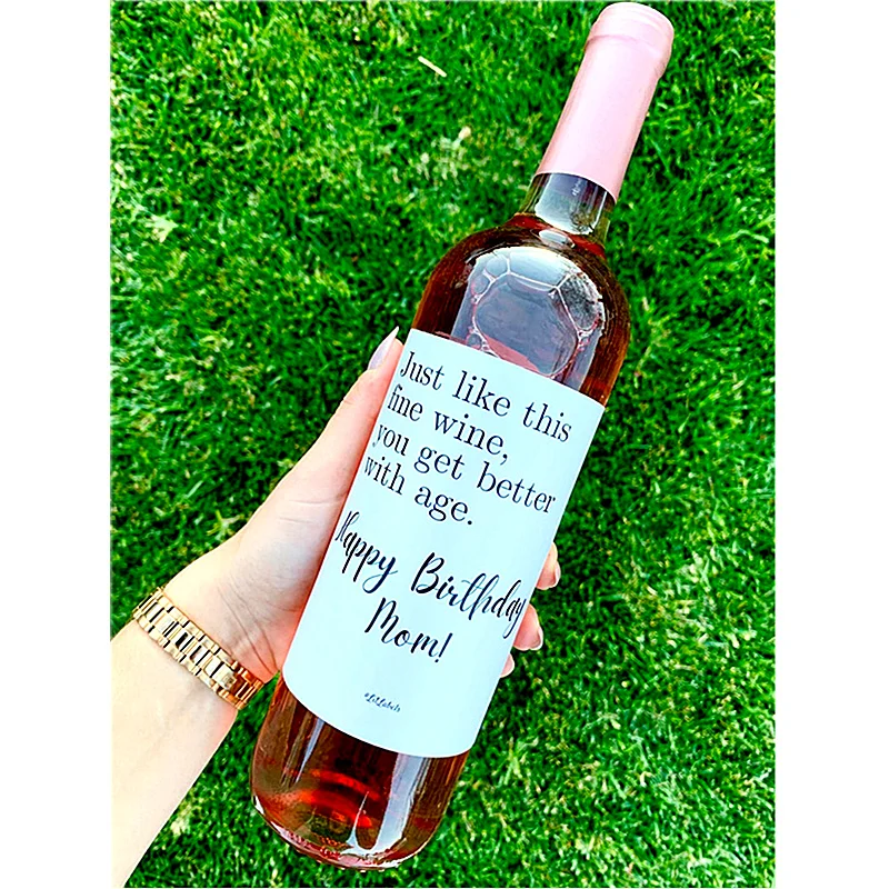 

Индивидуальная этикетка для винной бутылки на день рождения, персонализирует ваш день рождения, так же, как это вино, вы становитесь лучше с...
