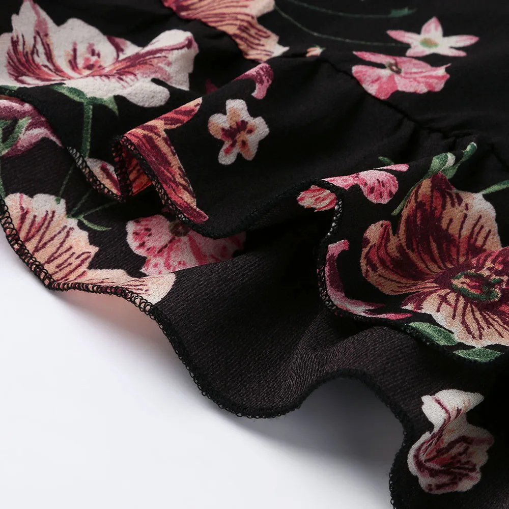 Женское платье с цветочным принтом в стиле бохо Элегантное повседневное