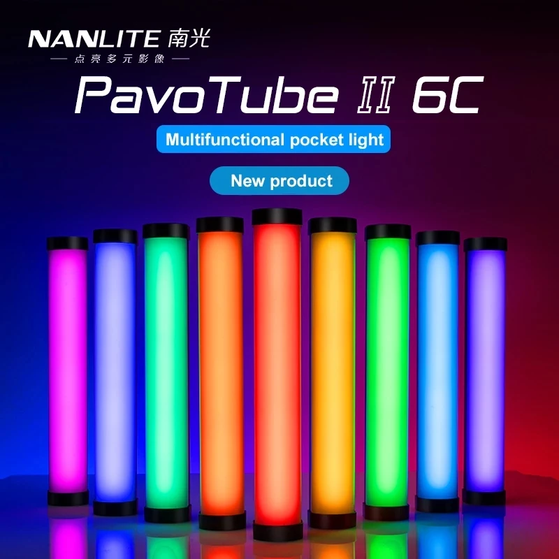 Nanlite PavoTube II 6C светодиодсветодиодный RGB мягкая светильник вая трубка портативная ручсветильник ПА для фотосъемки режим CCT Фото Видео Nanguang