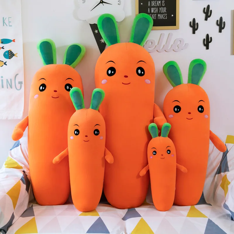 

Fashion Expression Carrot Long Pillow New Simulation Fruit And Vegetable Doll Children's Toy Creative Birthday Gift Plush Toy