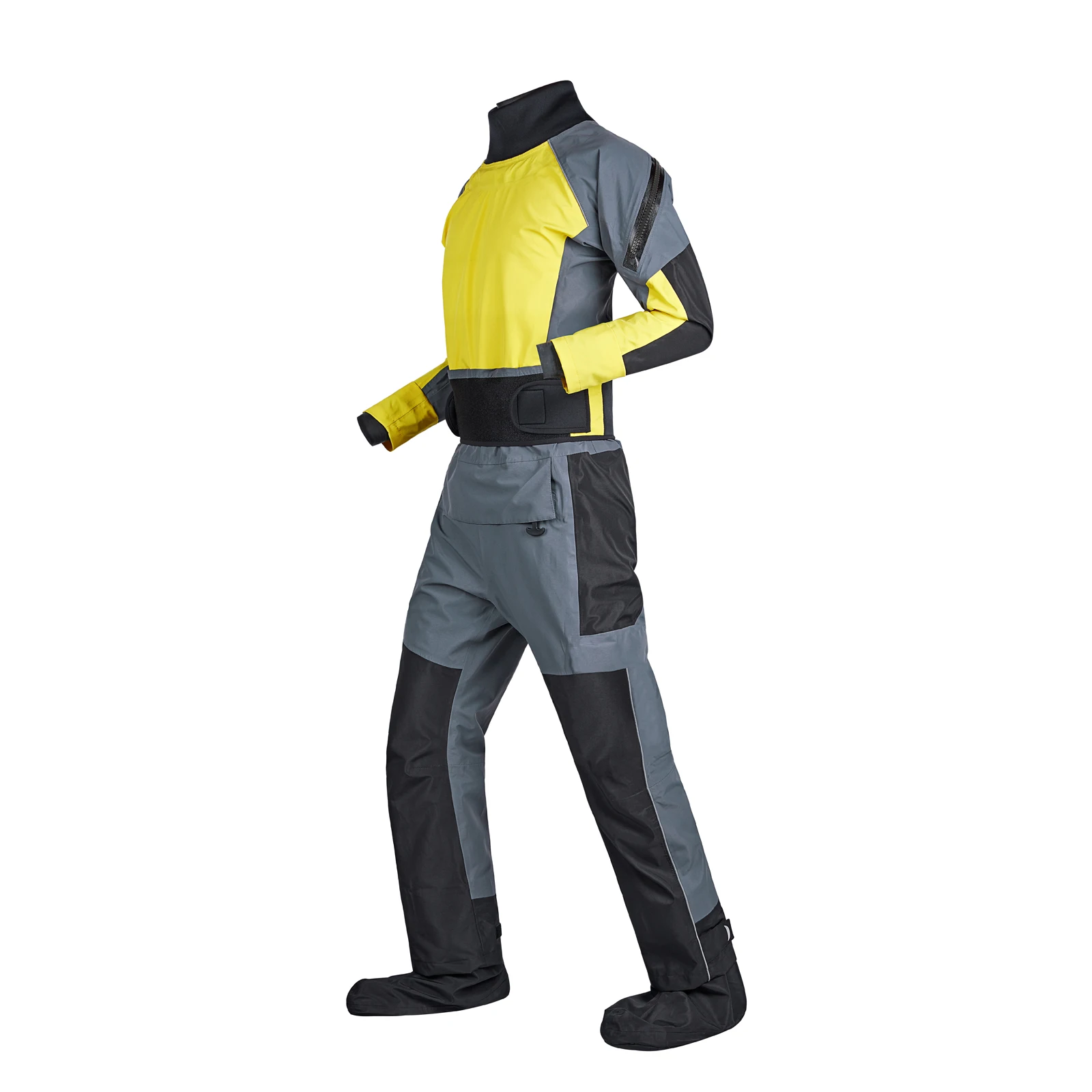 

Dry suits Latex Cuff and Splash Collar Flatwater Kayaking Drysuit With Neoprene Socks For Men Surf