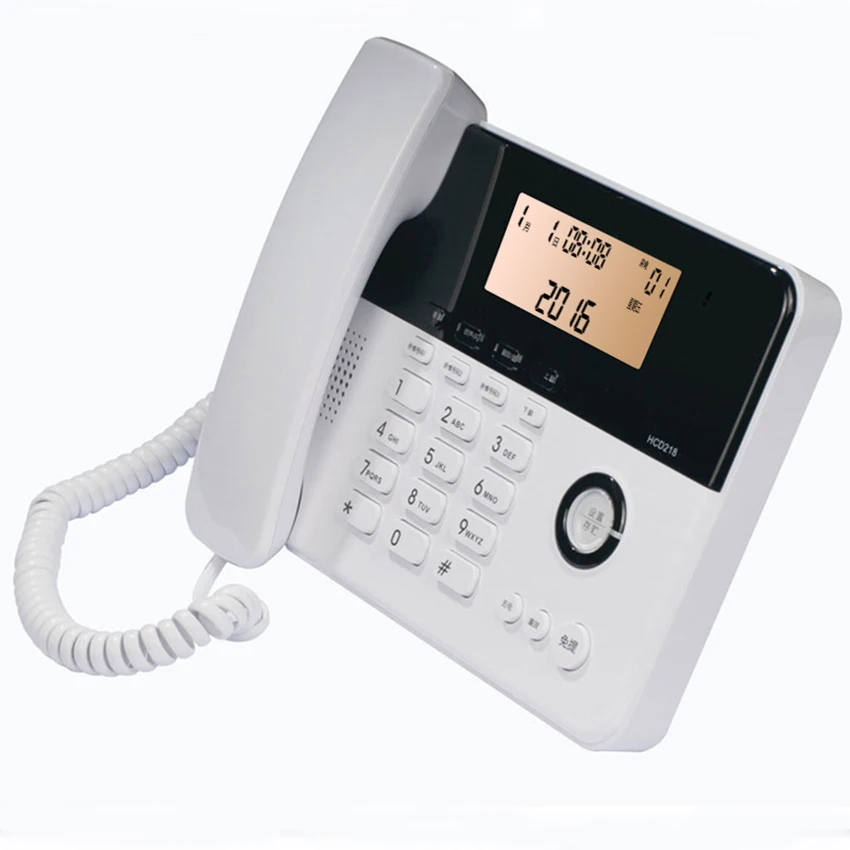 

Corded Phone with Speaker, Caller ID, Orange LCD Backlit, Desk Telephone Landline System for Small and Medium Business