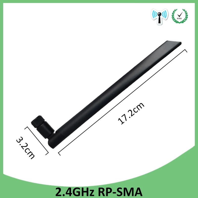 GRANDWISDOM 5pcs 2.4G antenna 5dbi sma female wlan wifi 2.4ghz antene pbx iot module router tp link signal receiver antena | Мобильные