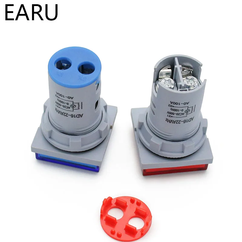 Square LED Digital Voltmeter Ammeter Hertz Meter AC20-500V Signal Lights Voltage Current Frequency Combo Indicator Tester | Инструменты