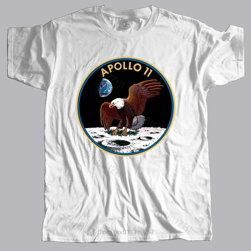 Новинка модная мужская футболка с круглым вырезом футболки APOLLO 11 Необычная