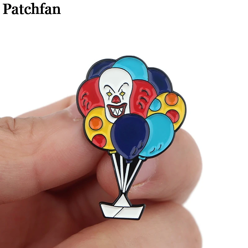 Patchfan призрак ужас DIY цинковый галстук булавки значки para рубашка сумка Одежда