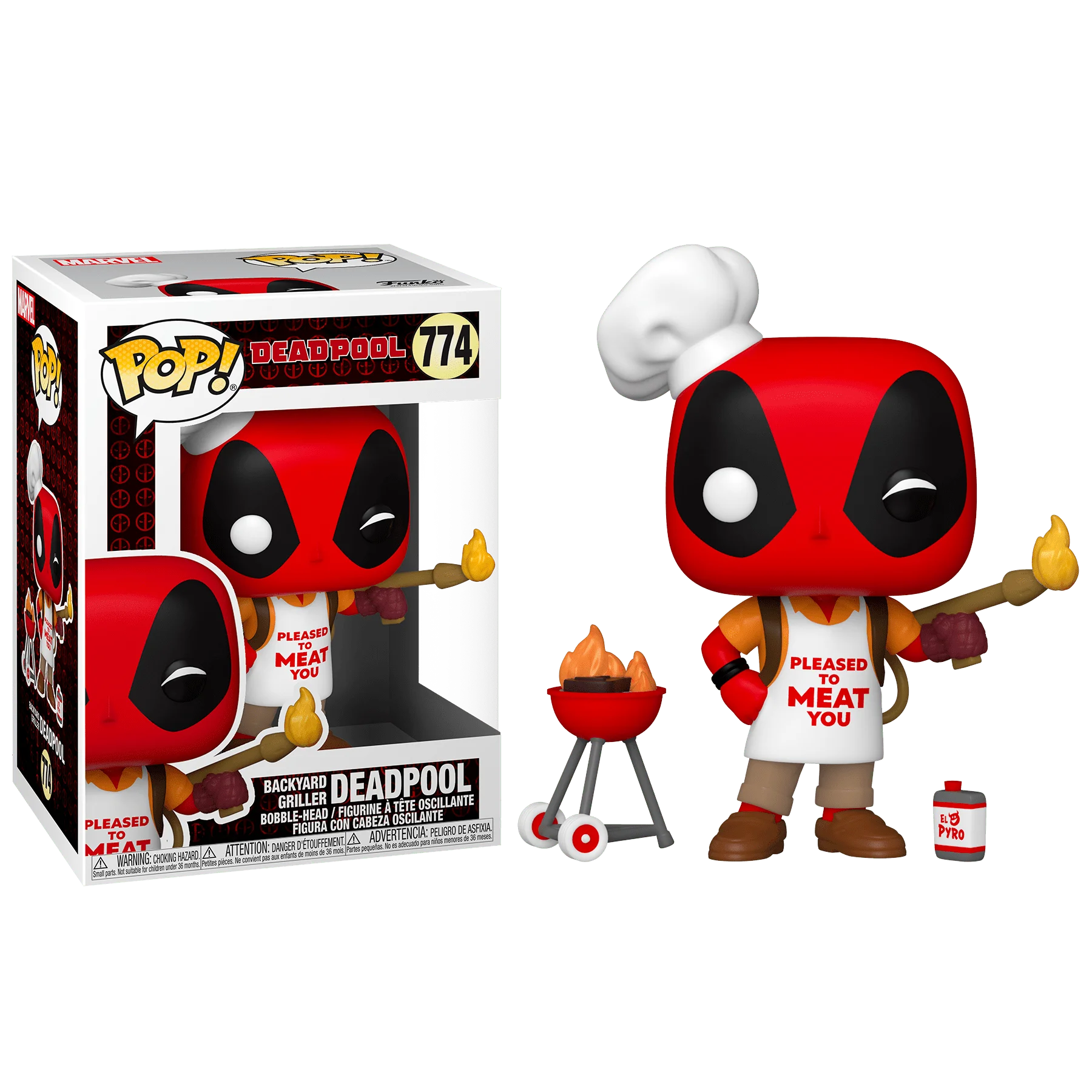 Фигурка Funko POP! Bobble Marvel Deadpool 30th Backyard Griller 54652 (Fun25491000)| |
