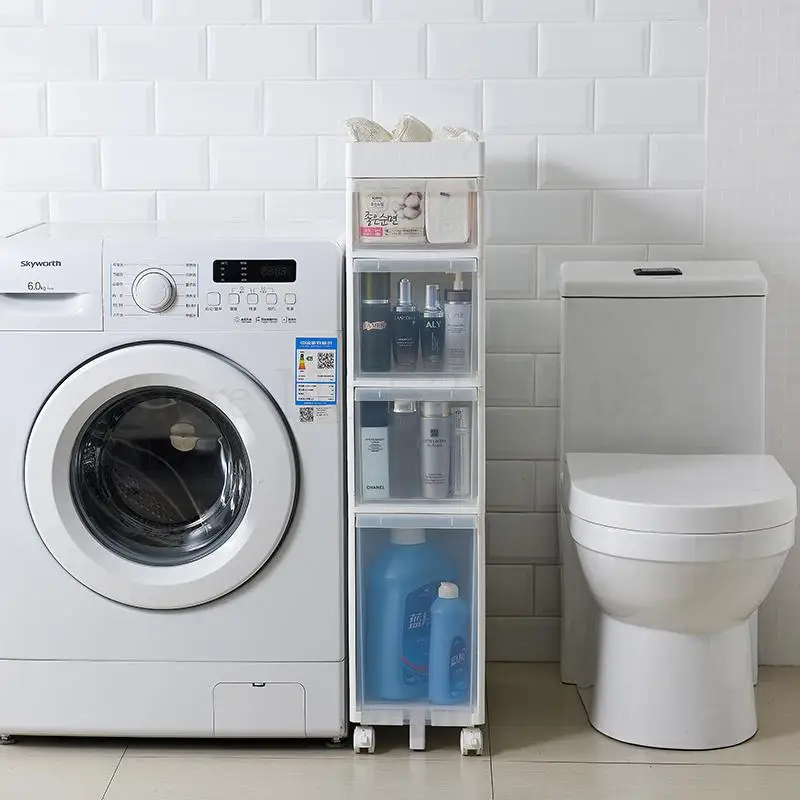 Стеллаж для ванной комнаты розетка туалета узкий шкаф хранения напольный