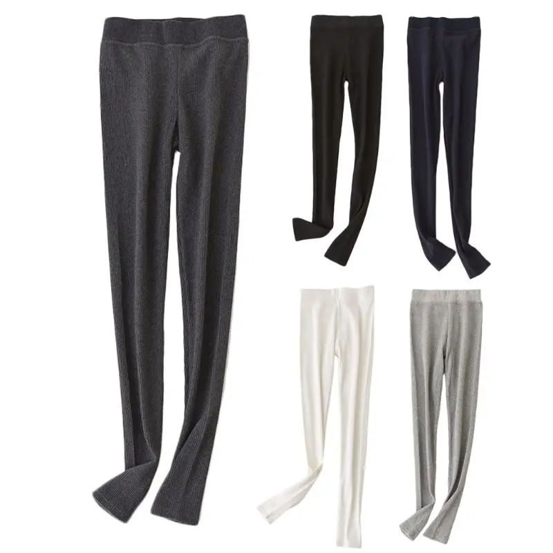 Леггинсы женские хлопковые в рубчик полоску | Женская одежда