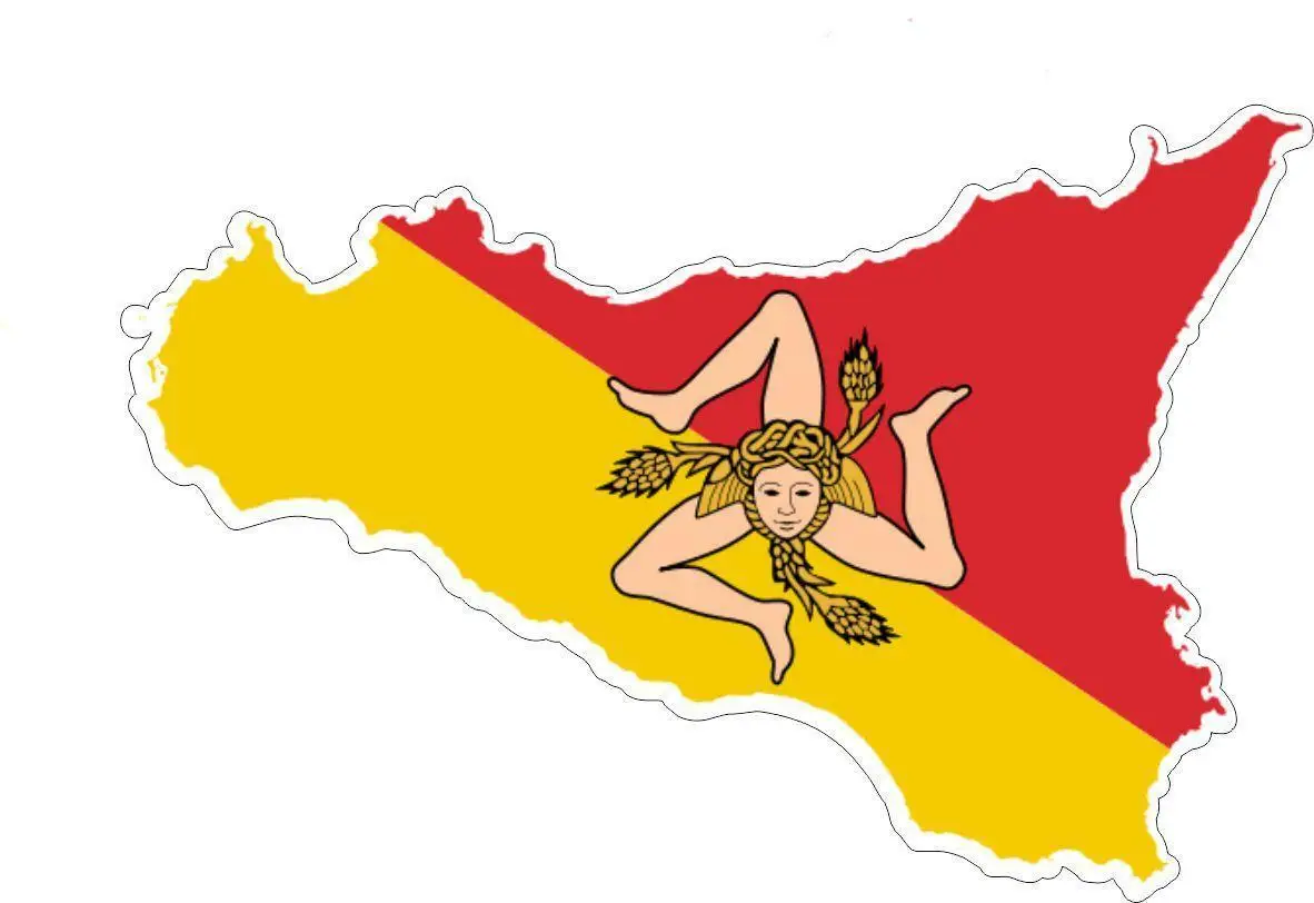 

Sticker Car Moto Map Flag Vinyl Outside Wall Decal Macbbook Sicily Sicilia