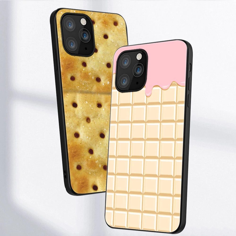 

Biscuit Cream Case For iPhone 11 12 Pro Max Mini Cover for iPhone X XR XS MAX 7 8 6S Plus 5 SE 2020 Soft Silicone TPU Phone Back