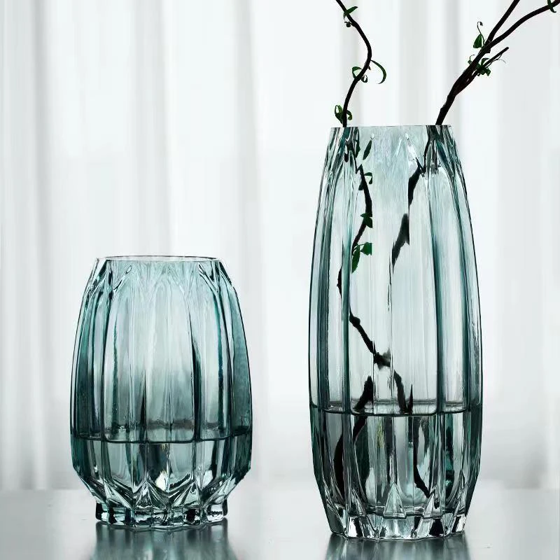 

Популярная Скандинавская стеклянная утолщенная ваза прозрачная черная ваза для гостиной вазы для цветов домашний декор бутылка для сушены...