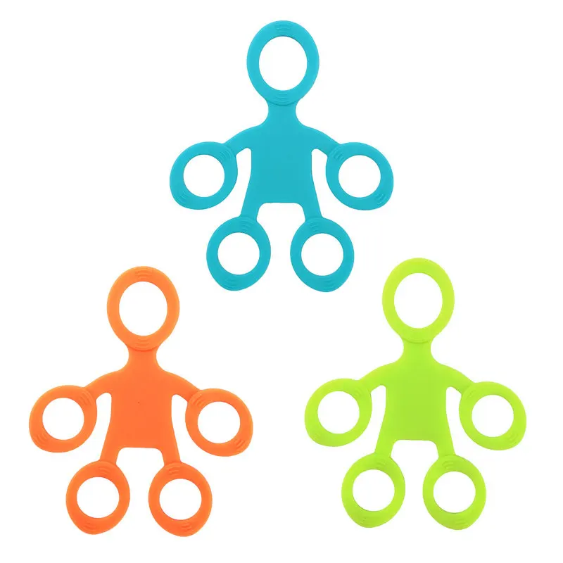 

Finger Grip Silicone Ring Exerciser Antistress Resistance Band Fitness Stretcher 3 Levels Finger Sensory Toy for Autism ADHD