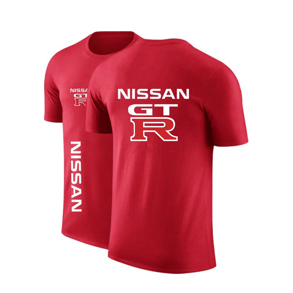 Футболка GTR мужская с круглым вырезом однотонная Свободная рубашка принтом