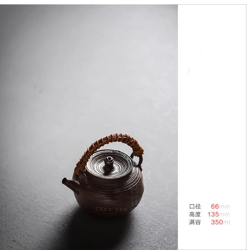 

800ml Gradient color Chinese Retro Handmade Random Texture Color Glaze High Temperature Firing Ceramic Teacup Porcelain Teapot