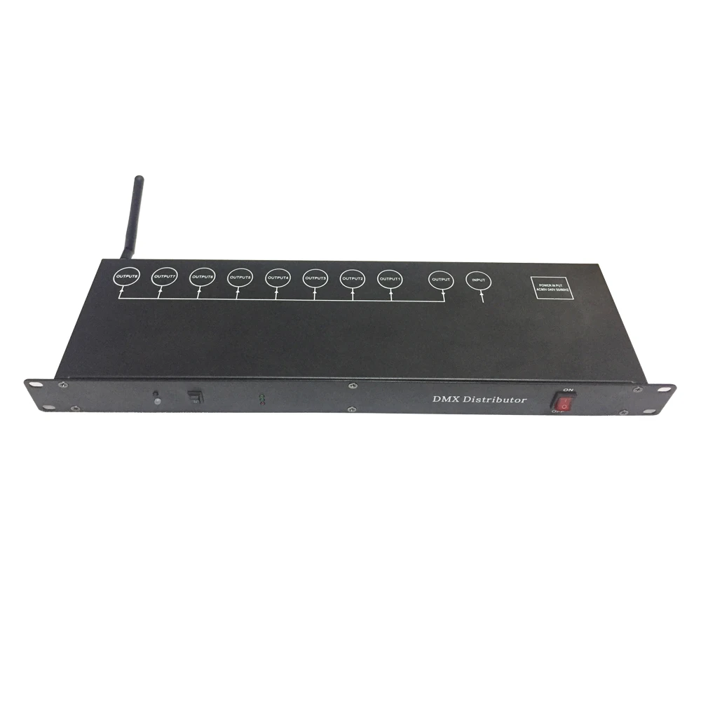 8 способ DMX Дистрибьютор беспроводной сплиттер усилитель светового сигнала DMX512