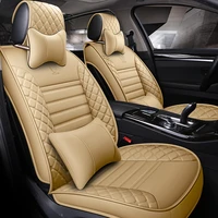 leather universal car seat covers for cadillac all models ats cts srx ct6 atsl sls xts car styling auto accessories
