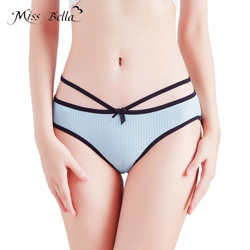 Женские хлопковые трусы стринги сексуальные брифы с бантом для девочек милое