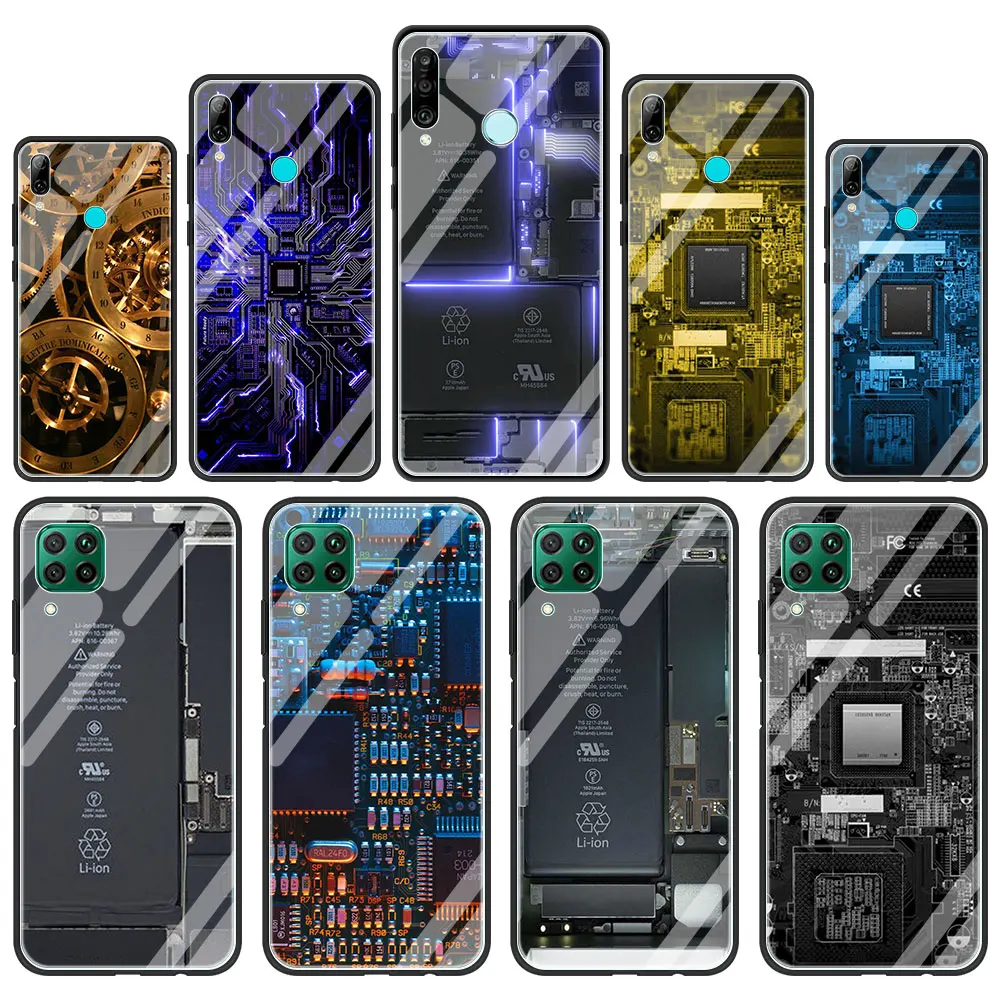 Стеклянный чехол для телефона Huawei P30 P40 Pro P20 P10 Lite P Smart Y6 Y7 2019 Z Honor 20 8X 9X|Бамперы| |