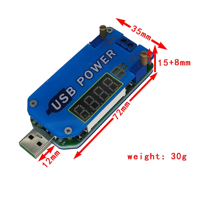15 Вт регулируемый DC CC CV USB 5В до 3 в 9В 12В 24В 30В повышающий/понижающий модуль питания