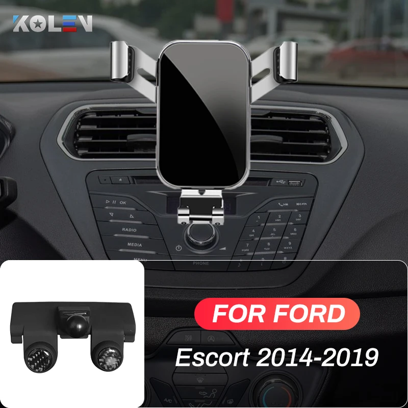 

Автомобильный держатель Мобильный телефон для Ford Escort 2014, 2015-2019, гравитационная Подставка для GPS, крепления на вентиляционное отверстие, кронштейн для навигации, аксессуары