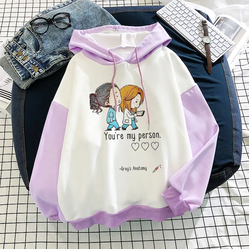 

Женская толстовка, толстовки, Женская Повседневная теплая одежда с длинным рукавом, толстовки с капюшоном и принтом анатомии серого цвета, ...