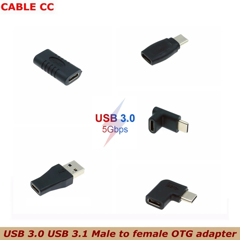 

Переходник USB 3,0 Type-C, 90 градусов, штекер-гнездо, USB-C, для мобильных жестких дисков Samsung, Huawei, портативный разъем