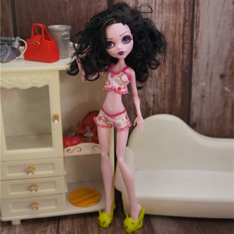 

Fashion Doll Clothes Set for Bratz Doll Outfits Pink Short Crop Top Shirt Shorts For Monster High Dolls Accessories DIY Toys