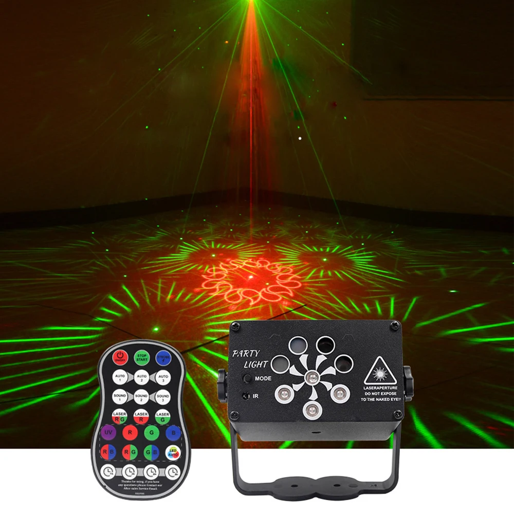 

60 Patterns LED Disco Party Light Christmas Laser Projector Light USB Charging RGB Stage Light for Home DJ KTV Halloween Show