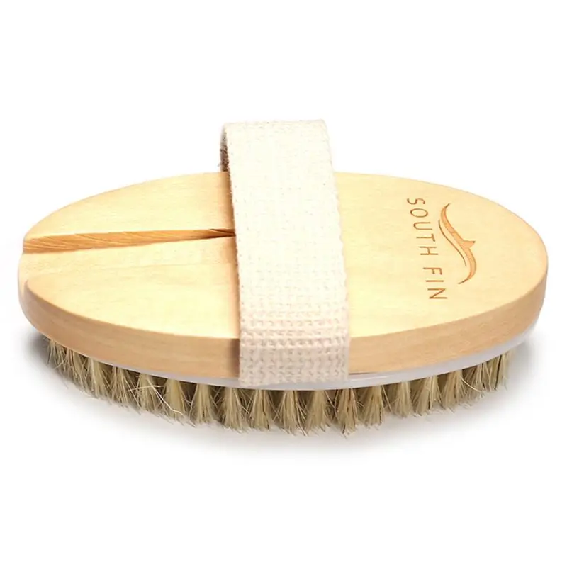 

2 In 1 Dry Skin Body Brush Natural Bristle Dead Skin Remover Anti Cellulite Exfoliates Blood Circulation Health Massage Tools