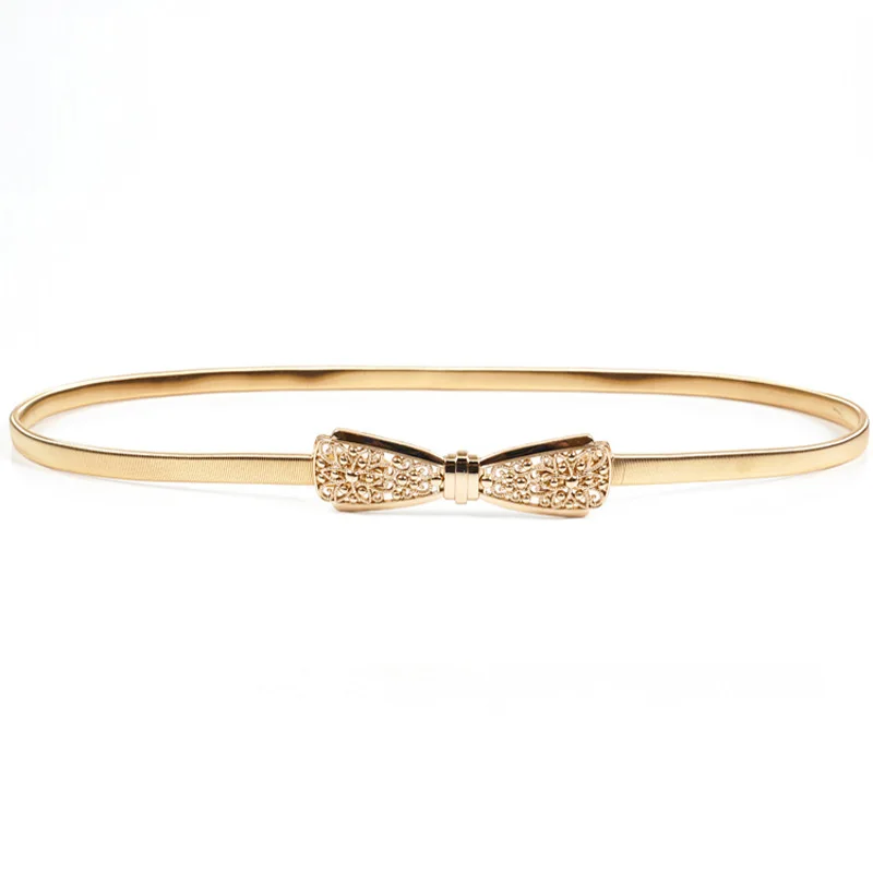 Новинка 2022 Женский металлический ремень с бантом модная металлическая пряжка