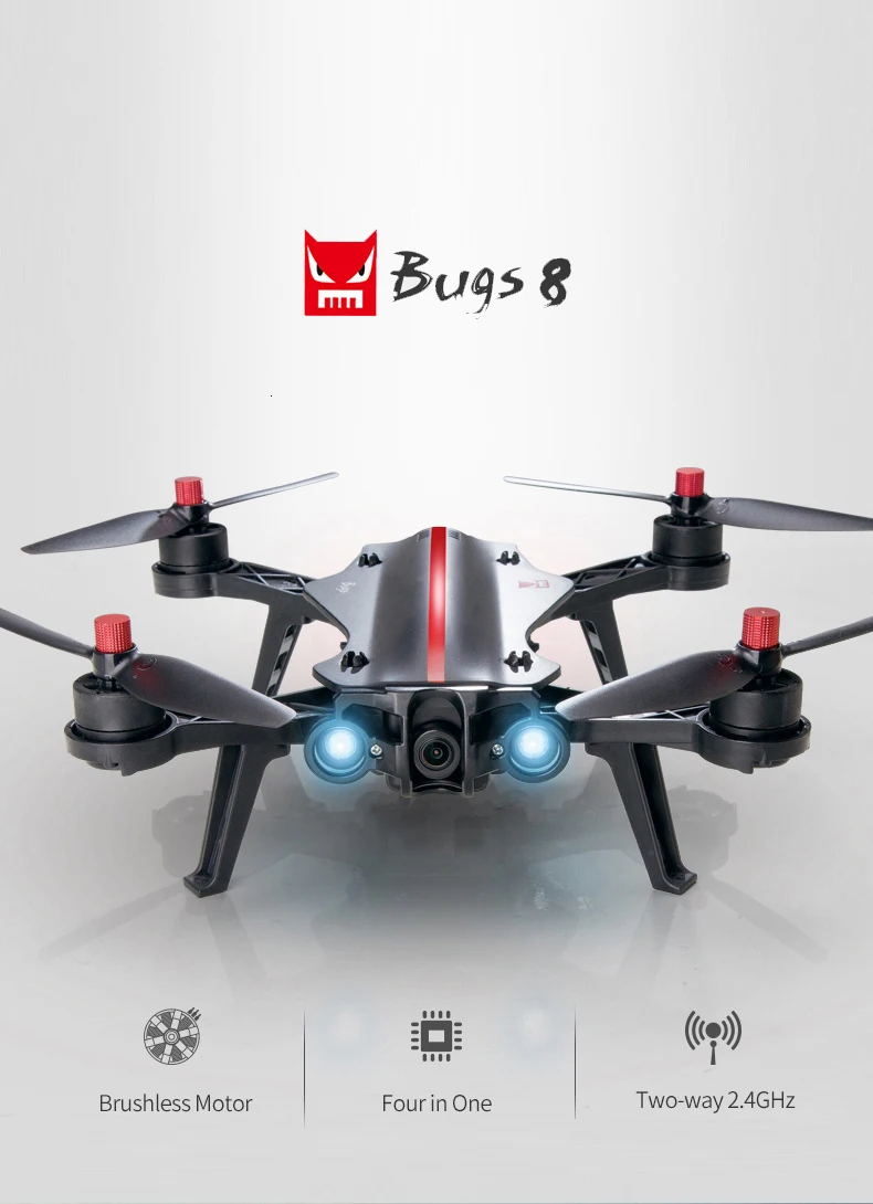 Дрон MJX RC Квадрокоптер B8 Bugs 8 бесщеточный мотор пульт дистанционного управления Дрон профессионалы вертолет игрушки Рождественский подарок ZLRC