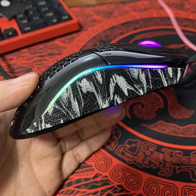 DIY Esports геймерская ручная работа шкура ящерицы захваты для мыши коньки