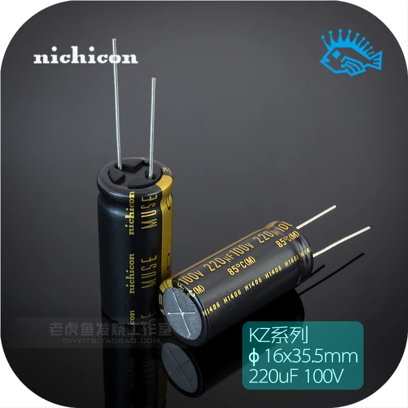 NICHICON MUSE KZ 220 мкФ 100 в 16x35.5 мм 100V220UF nichion мкФ/100 100UF220V PCM7.5 6 шт.|Аксессуары для