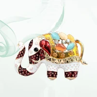 thailand elephant shape brooch colorful enamel resin brooches pins for women kids scarf clothes hat accessories jewelry