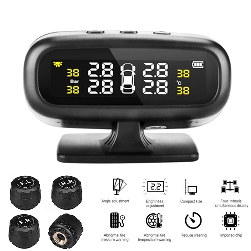 Беспроводная система контроля давления в шинах TPMS на солнечной батарее реальном