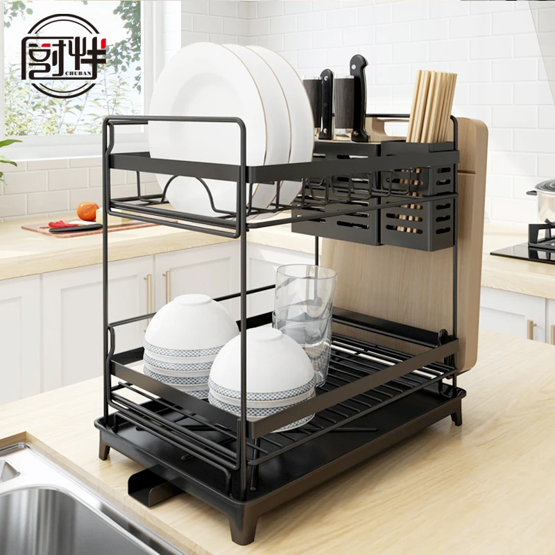 Нержавеющая сталь для выпечки краски мойки дренажная полка кухни 2 этажные