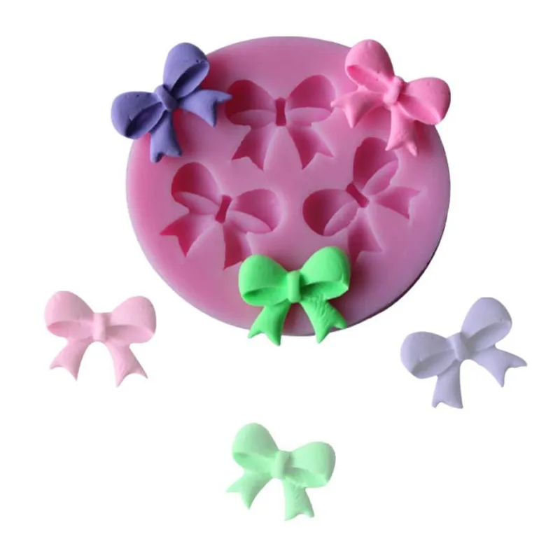 Description Picture 6 of itemCute Cake Mold Bowknots Flower Cake Mold Silicone 3D Fondant Decorating Tool Chocolate Soap Stencils Kitchen Baking Accessories