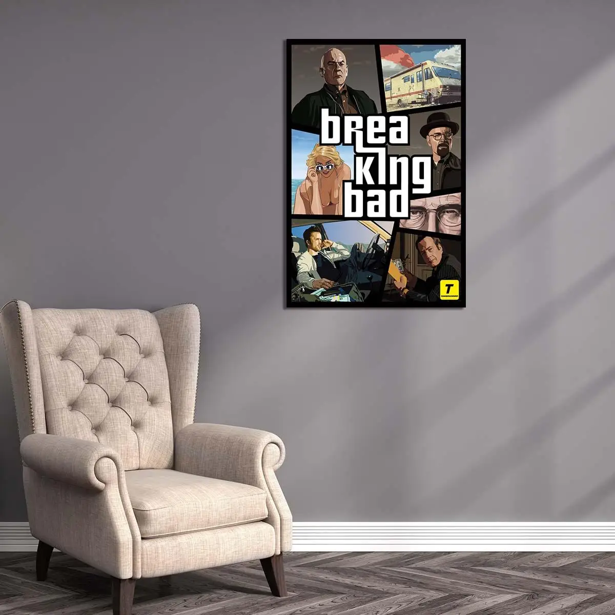 Beste Grote Art Foto Canvas Gedrukt Schilderij Modern Breaking Bad Gta Stijl Poster Muur Poster Voor Woonkamer Inrichting 5Y