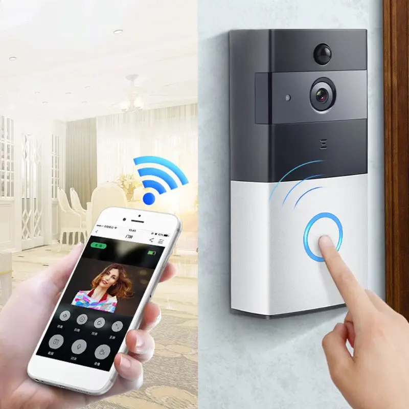Wifi Video Deurtelefoon Deurbel Voor Appartementen Ir Alarm Draadloze Beveiliging Camera