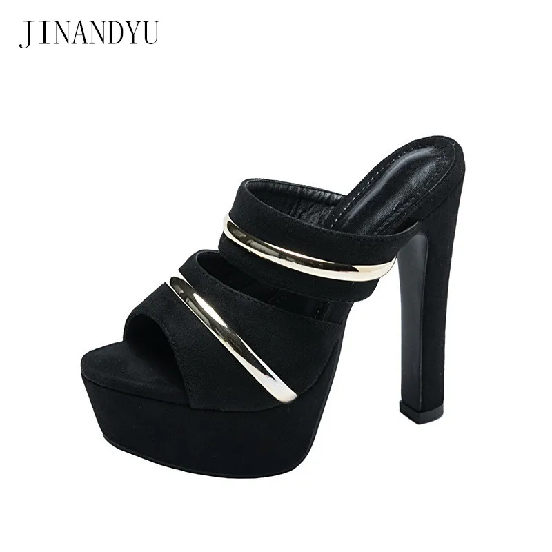 Sandals Women Shoes High Heel Sexys Shoes Black High Heels Summer Female Shoes Sandal Fashion Chunky Heels Woman Slippers New