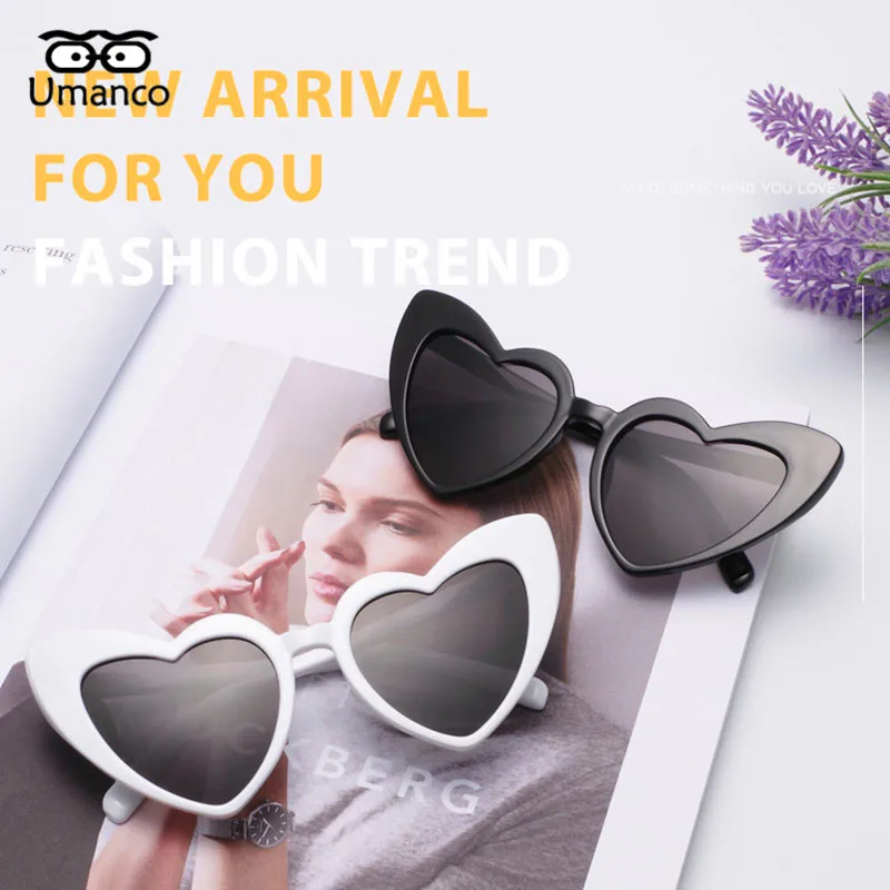 Umanco 2019 новые роскошные дизайнерские солнцезащитные очки в форме сердца для