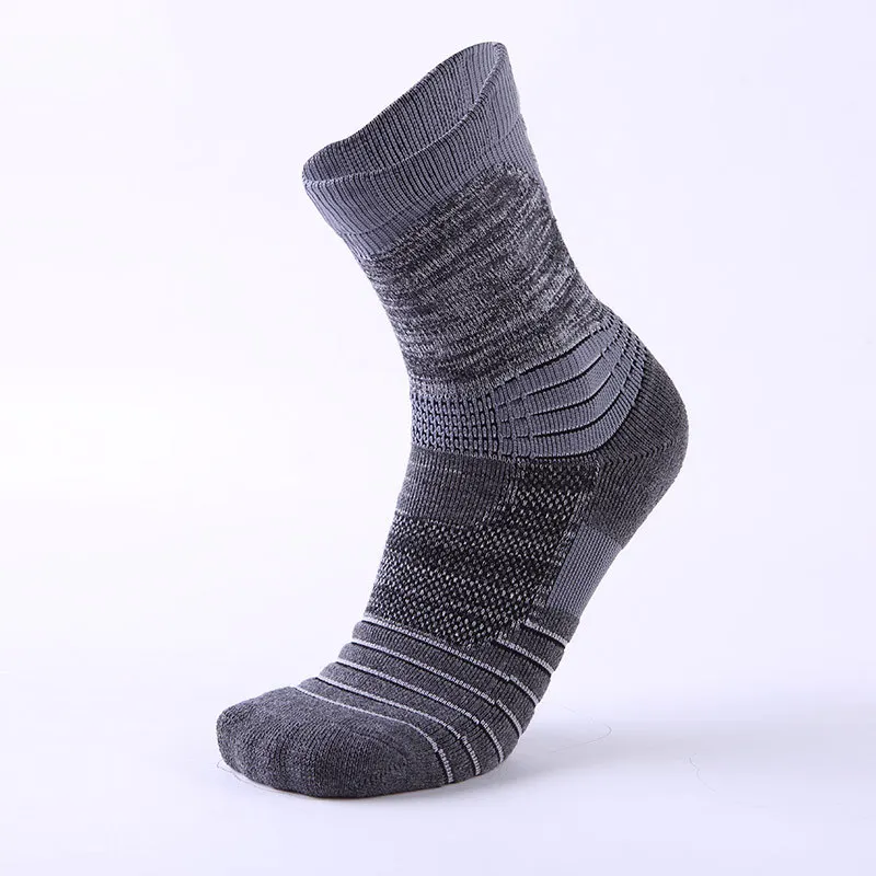 

3 Pairs Men's Running Socks Cotton Wear-resisting Sports Sock fit for Basketball Walking Hiking Cycling Atheletic Wear