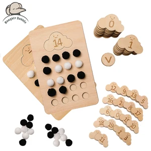 1Set Montessori Educational Wooden Toys for Baby Clouds Cognitive
Digital Board Baby Counting Numbers Games Puzzle Matching Toys