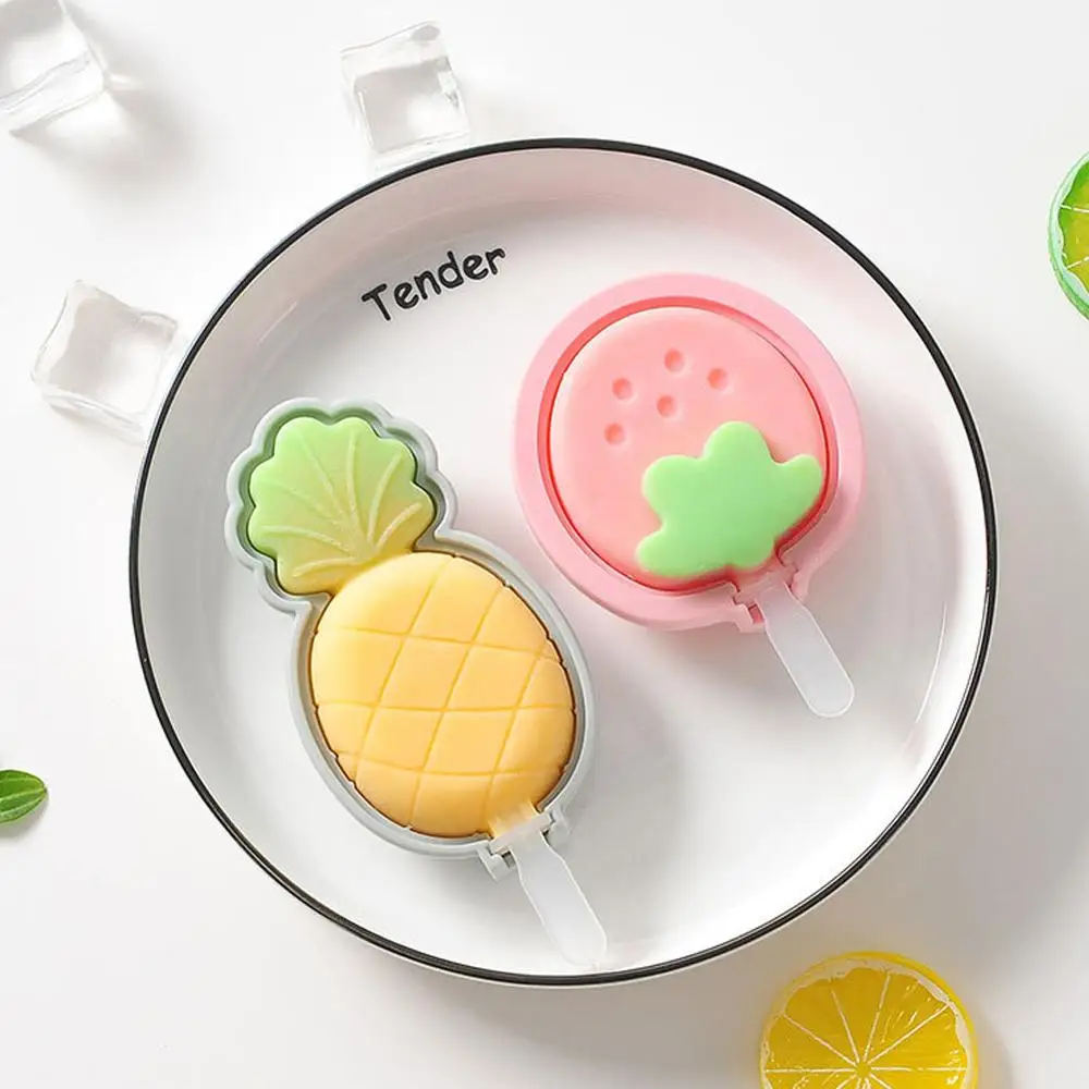 С рисунком клубника ананас силиконовая форма для Фруктового мороженого на