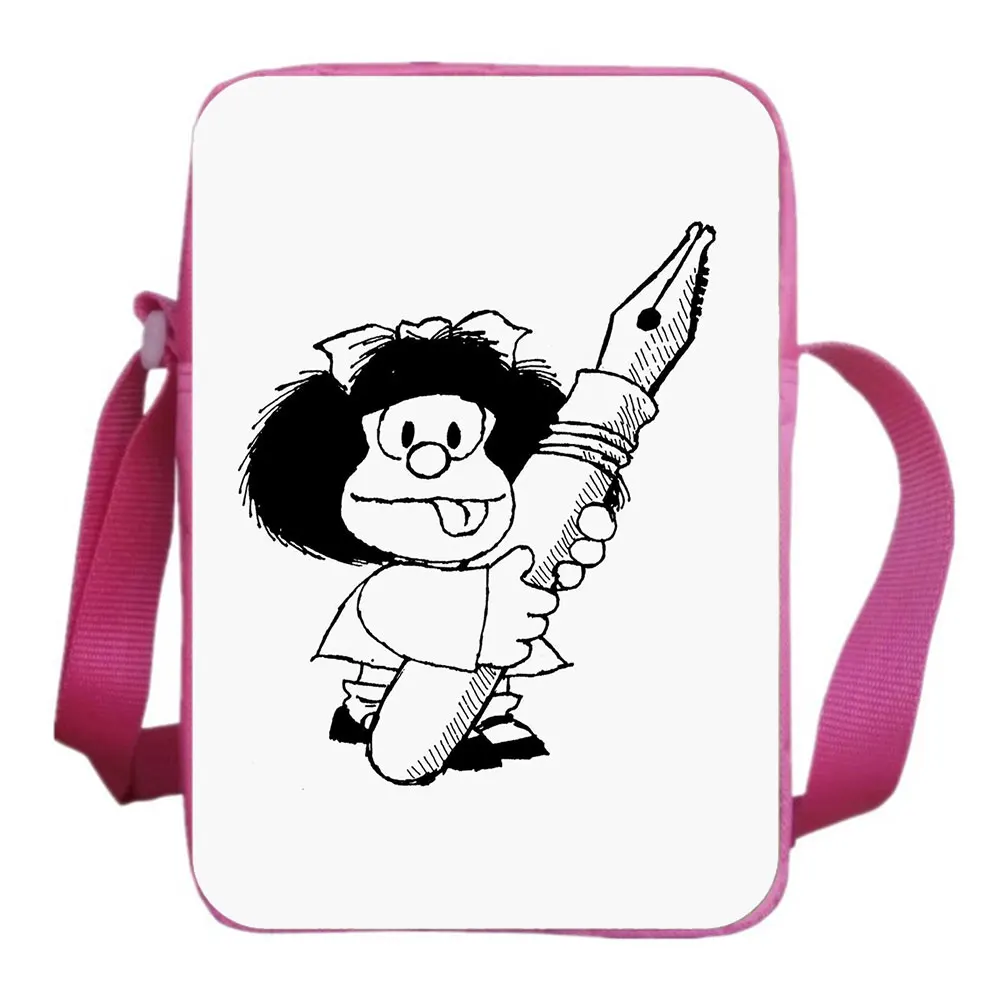 Mafalda Shoulder Bag Fashion Casual Messenger Bag Comics Cosplay Teen CrossBody Rucksack Boy Girl Sling Knapsack Cartoons Bag