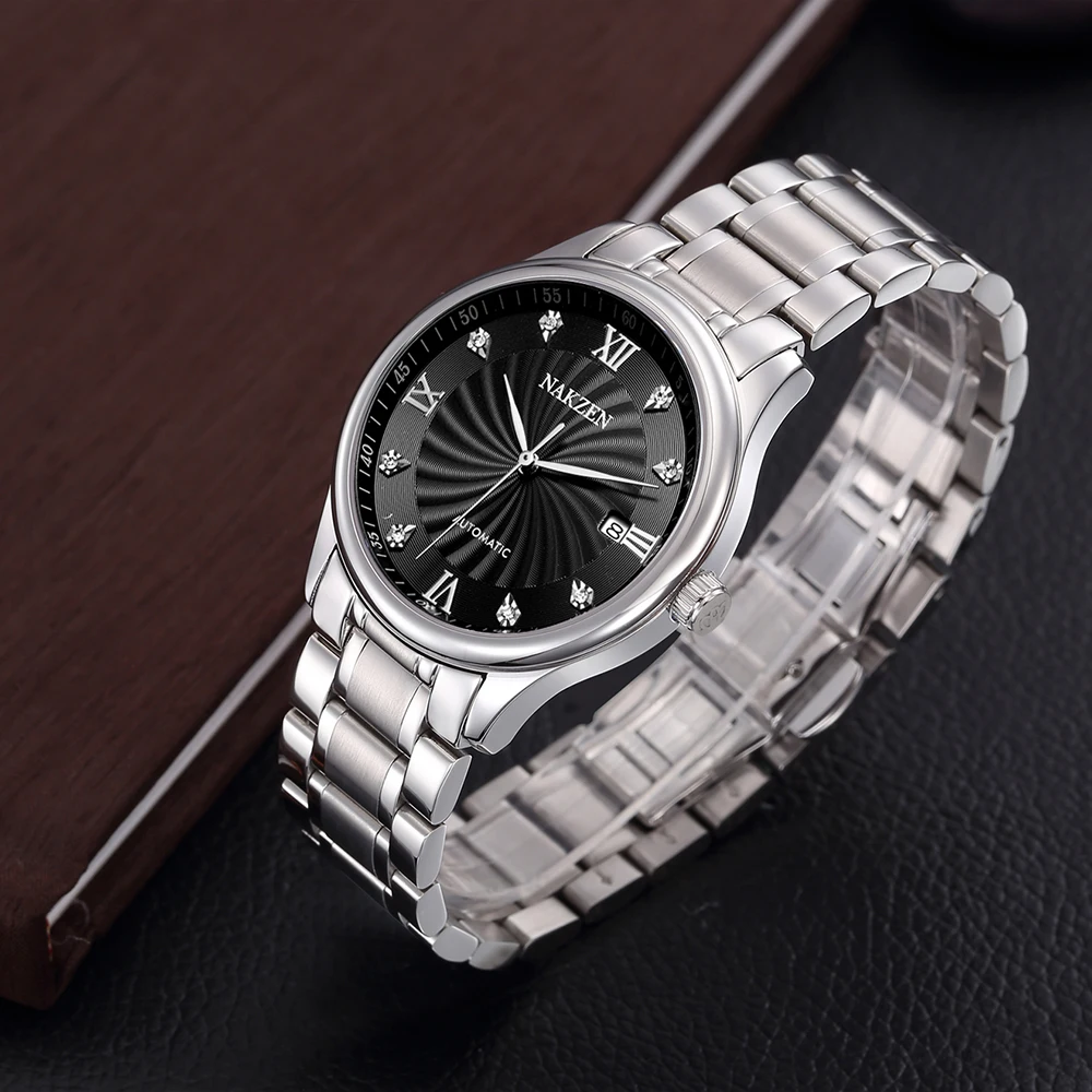 Часы наручные мужские автоматические водостойкие 50 атм нержавеющая сталь |